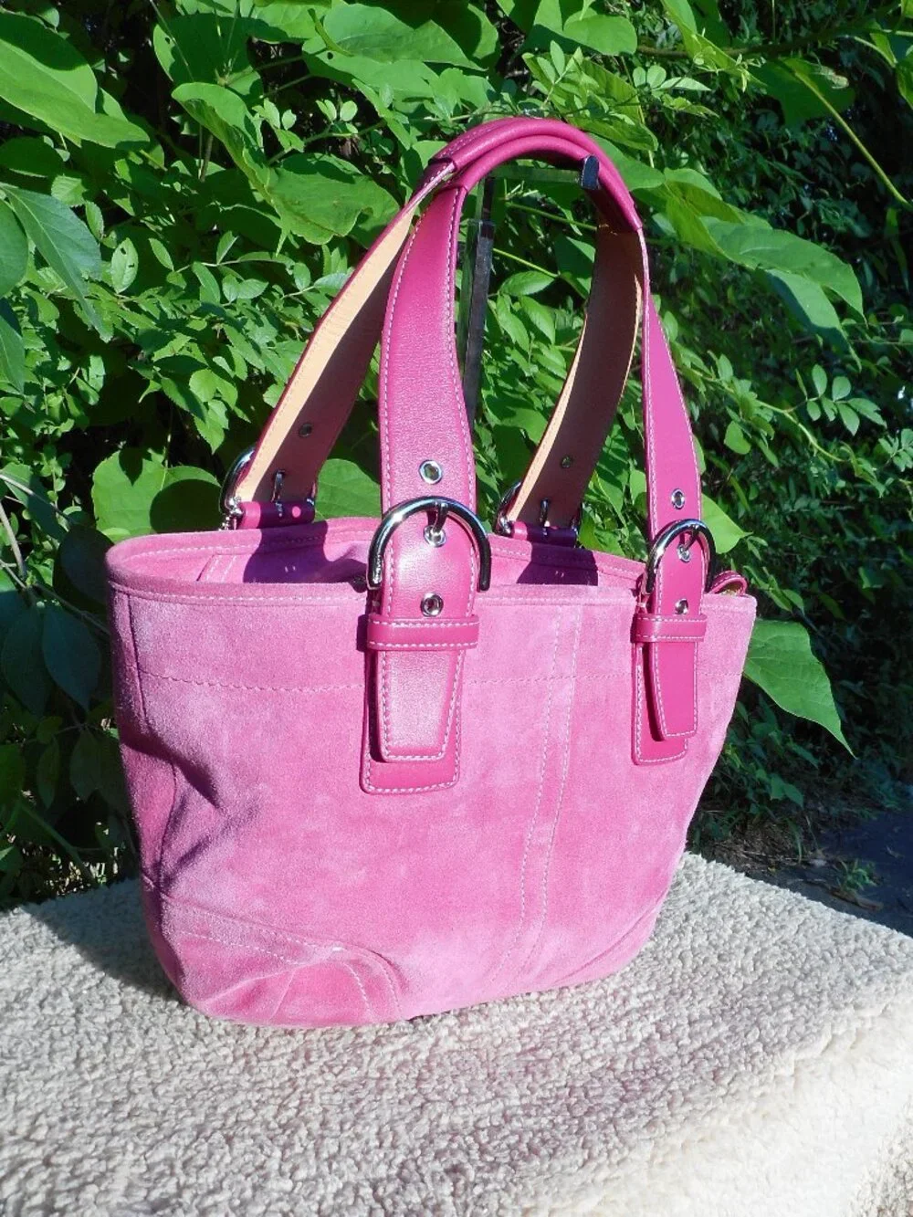 Vintage Coach SOHO Suede Tote 9522, EUC in Orchid Pink